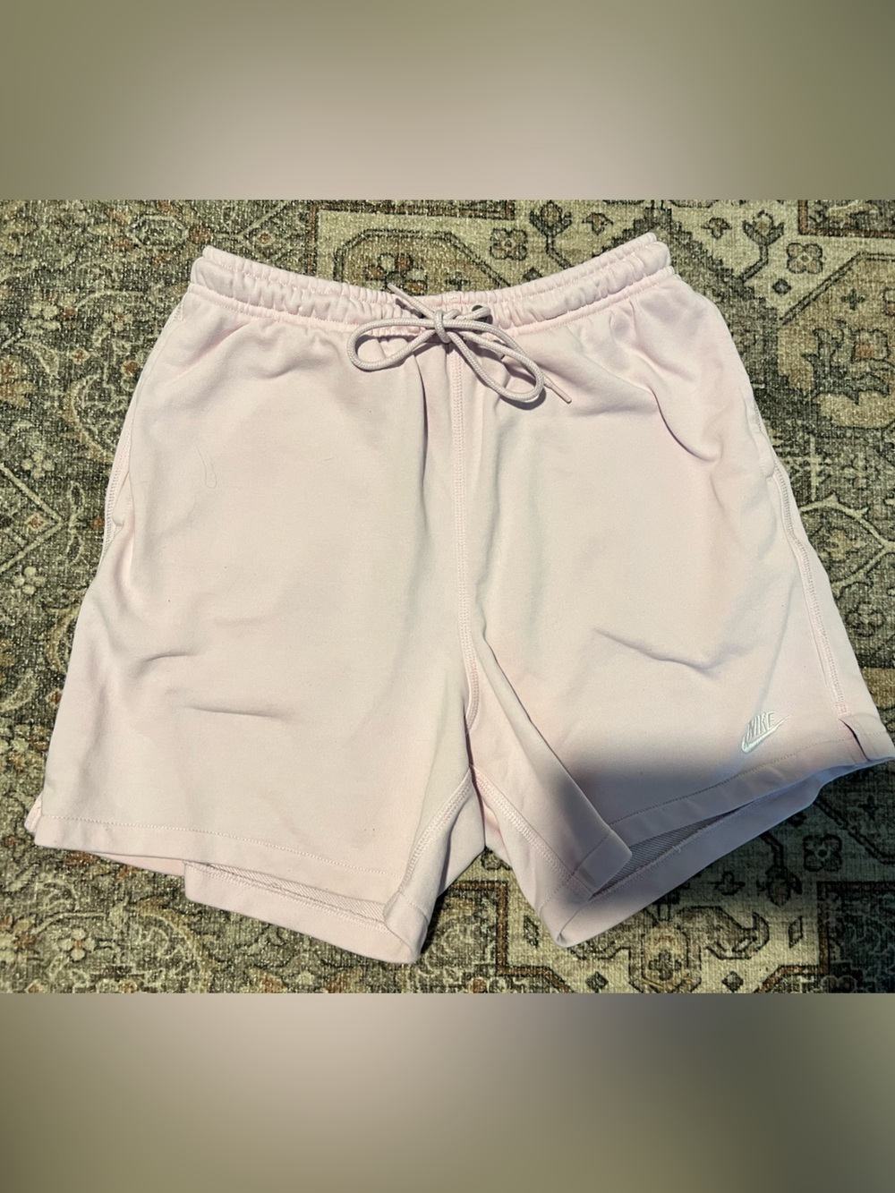 Nike Women's Pale Pink Drawstring Athletic Shorts